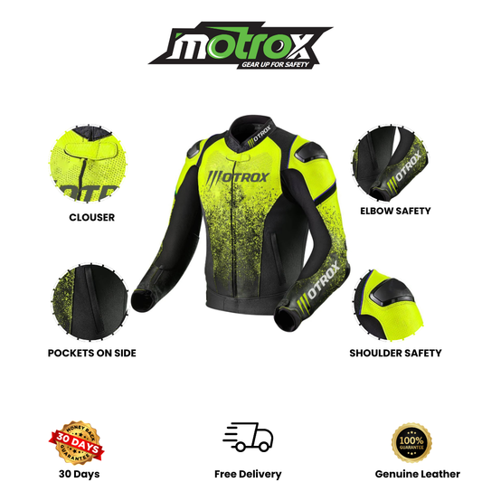 Biker Leather Jacket Aggressive Men Racing Wear