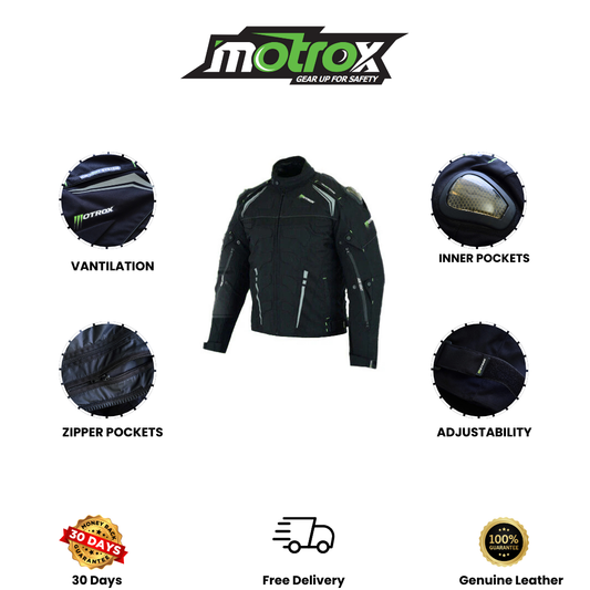 Men Textile Motorbike Black Jacket Thrilling Pro-GTX