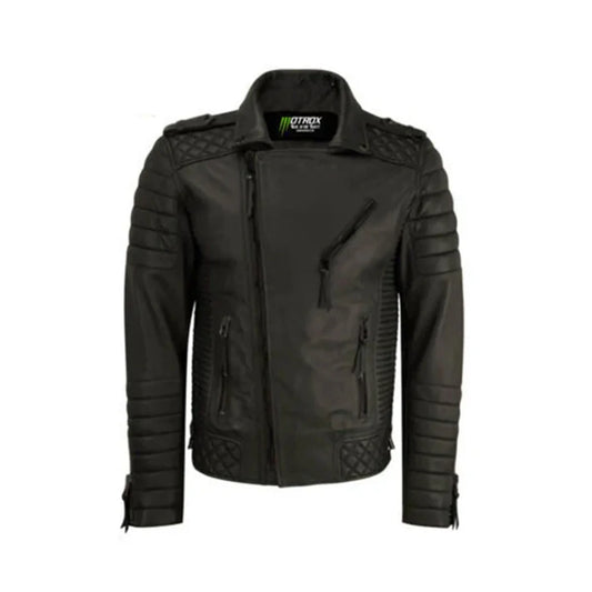 Men Motorbike Armour Leather Jacket Stunning Biker Wear