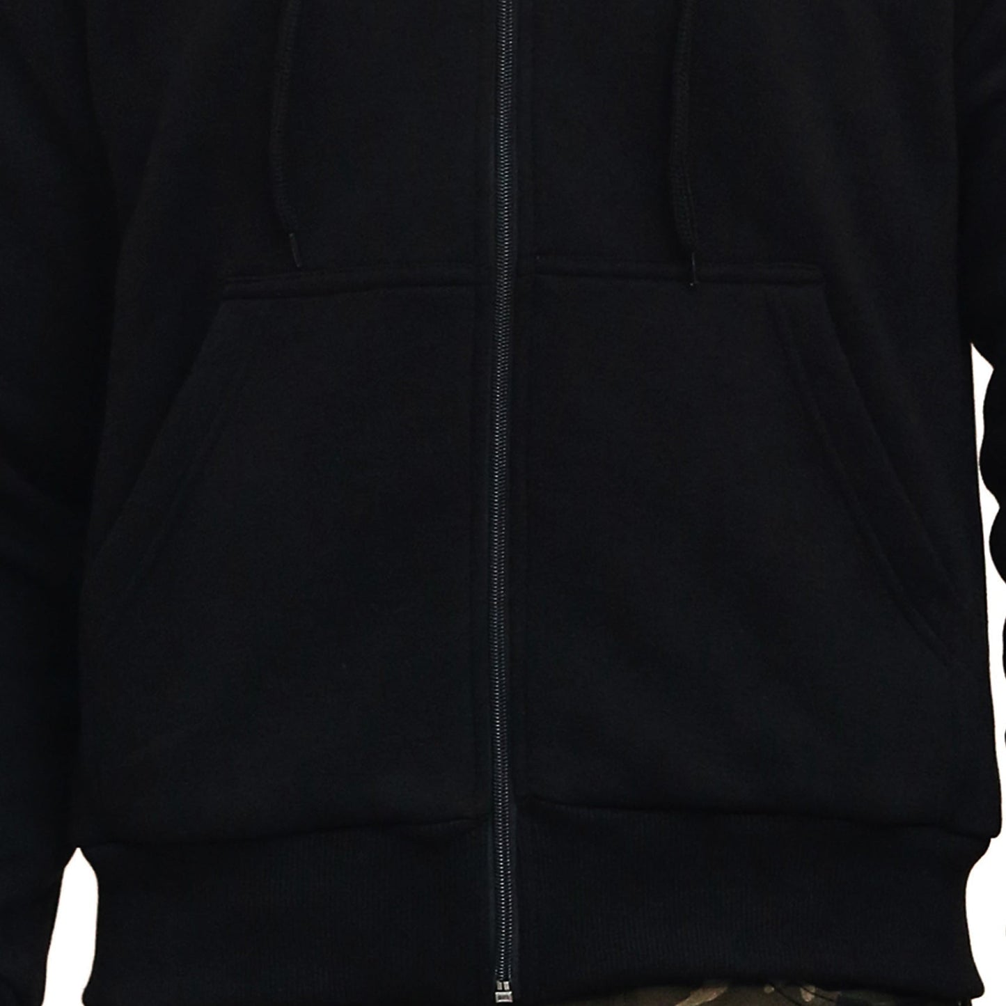 Close up of Motorcycle armoured Kevlar hoodie for men in black colour