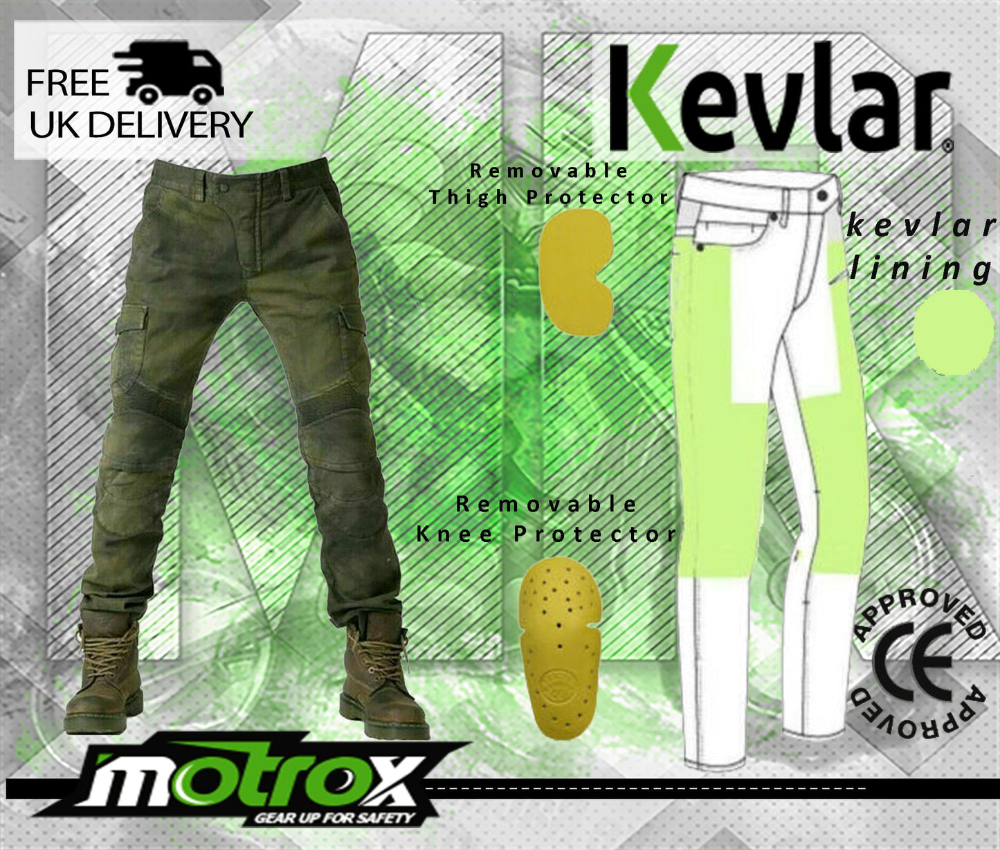 Men Kevlar Motorbike Jeans Armour MK-4