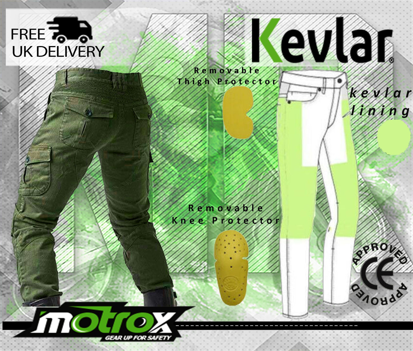 Men Kevlar Motorbike Jeans Armour MK-4