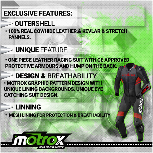 Unisex Leather Racing Suit Superior Quantum Racewear