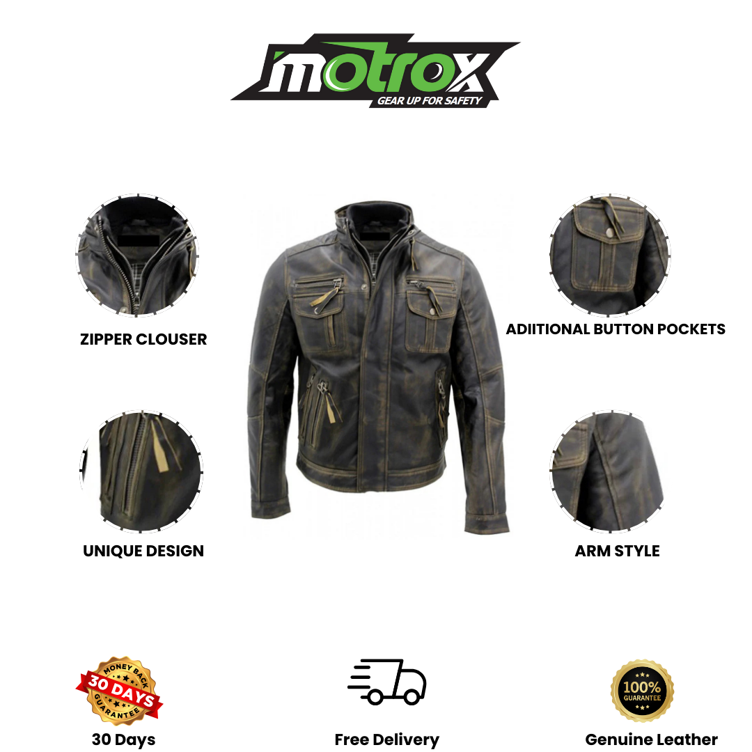 Leather Jacket Fashion Competitive Vintage Style