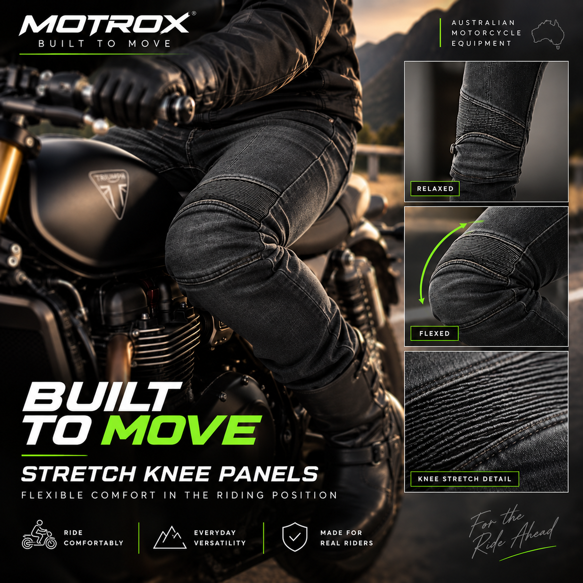 Stockman Kevlar motorcycle jeans, Black, detail view 8