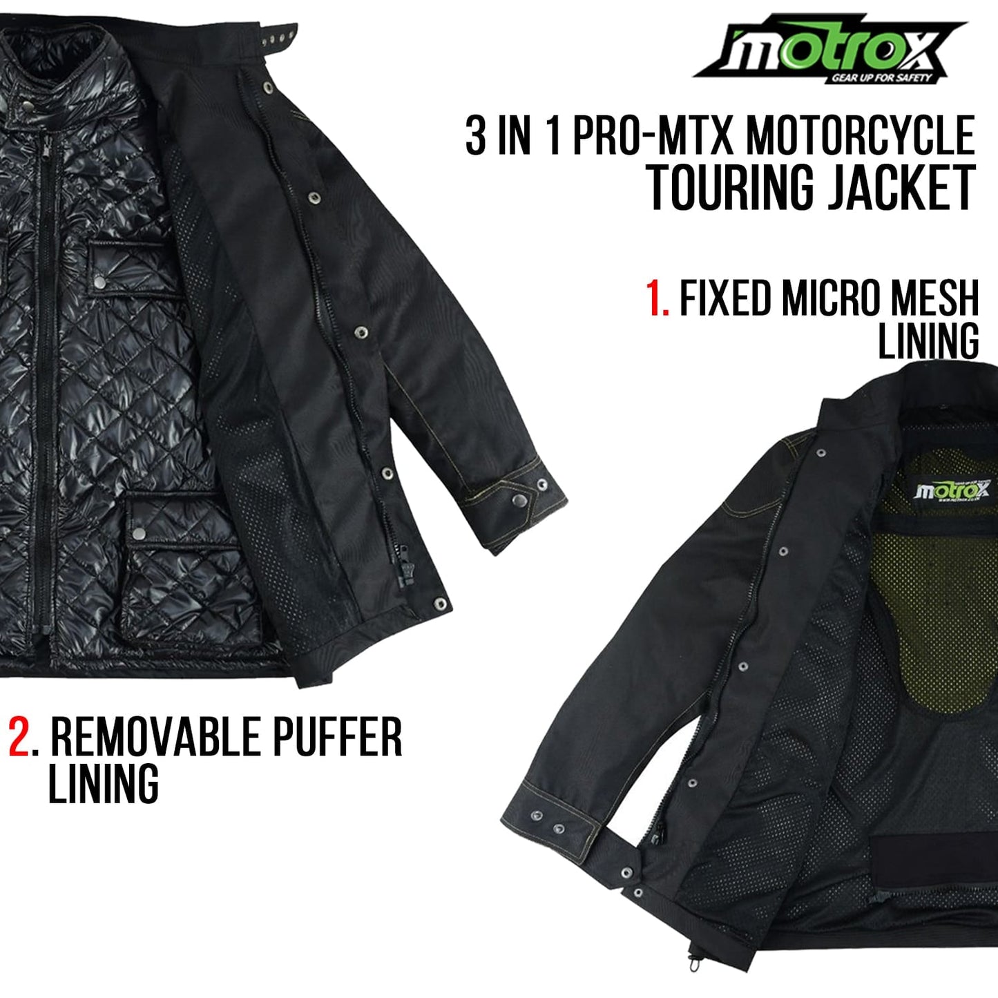 Textile Motorbike Jacket Adequate for Race & Winter