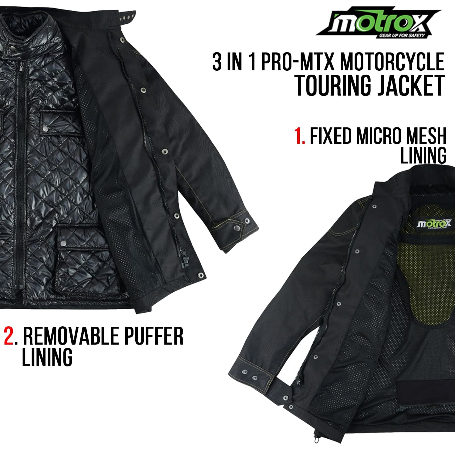Textile Motorbike Jacket Adequate for Race & Winter
