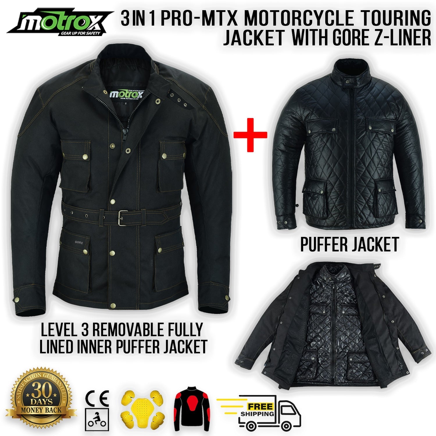 Textile Motorbike Jacket Adequate for Race & Winter
