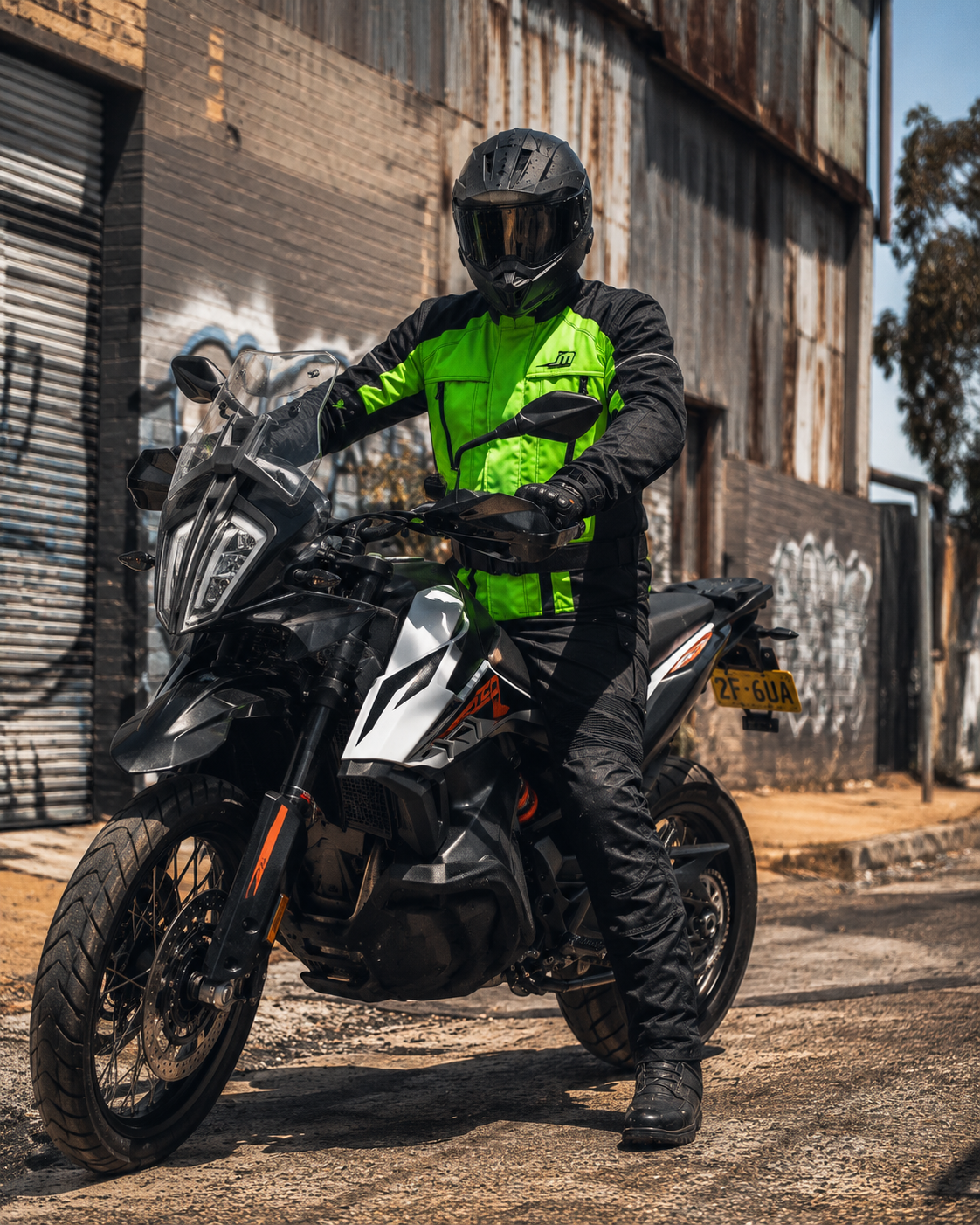 Motrox Hi-Vis Waterproof Motorcycle Jacket with CE Armour – Outback — product view 8
