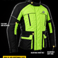 Hi-Vis Waterproof Motorcycle Jacket – Cordura Textile Riding Jacket with CE Armour