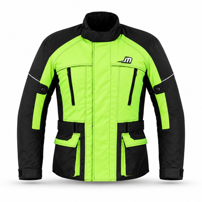 Hi-Vis Waterproof Motorcycle Jacket with CE Armour – Outback