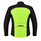 Black and green motrox motorcycle jacket on a white background