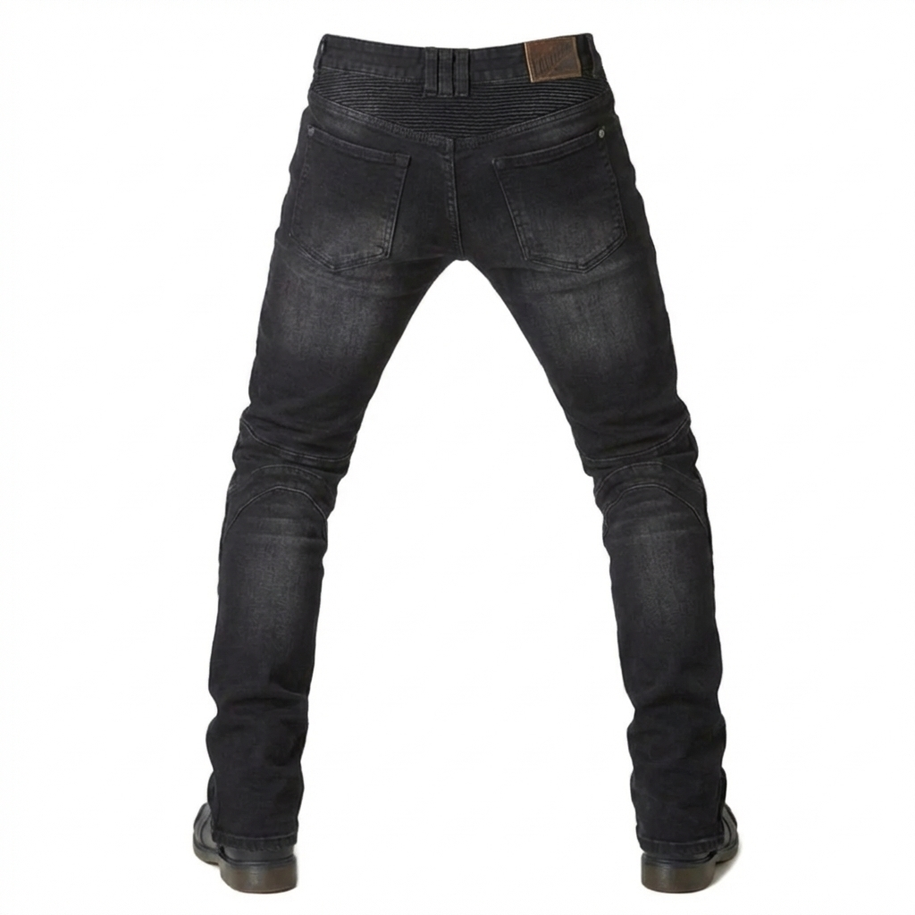 Men's Kevlar Motorbike Jeans with CE Armor - Protective Riding Pants