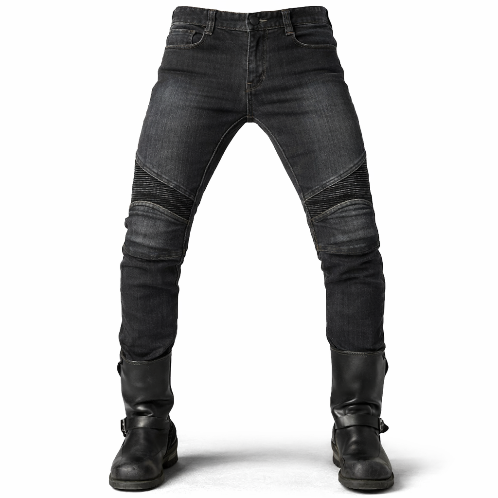 Men's Kevlar Motorbike Jeans with CE Armor - Protective Riding Pants