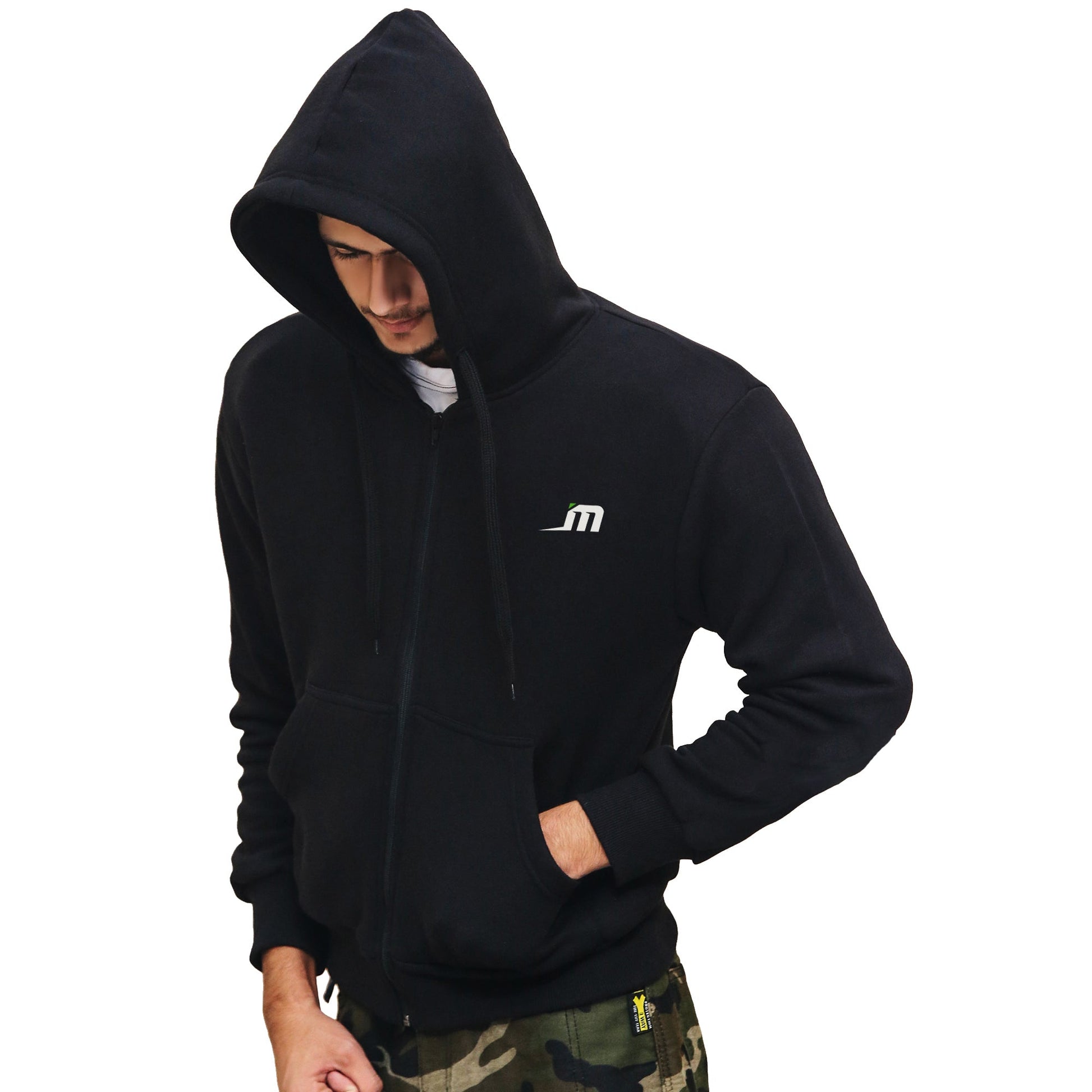 Motorcycle armoured Kevlar hoodie for men in black colour 
