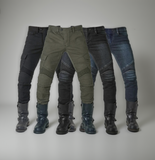 Men's Kevlar Motorbike Jeans with CE Armor - Protective Riding Pants