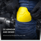 Men's Kevlar Motorbike Jeans with CE Armor - Protective Riding Pants