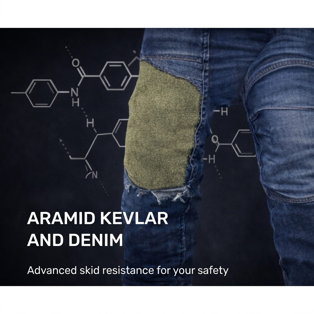 Men's Kevlar Motorbike Jeans with CE Armor - Protective Riding Pants
