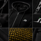 DuPont Kevlar aramid reinforcement detail inside the Guardian motorcycle hoodie