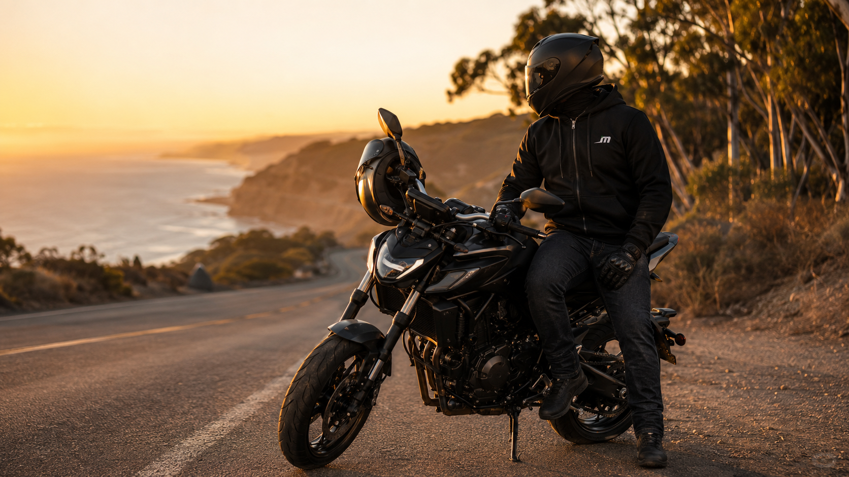 CE armour and protection layout diagram for Men's Kevlar Motorcycle Hoodie with CE Armour – Guardian (7)