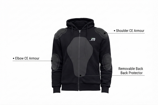 Men's Kevlar Motorbike Hoodie with CE Armour – Guardian