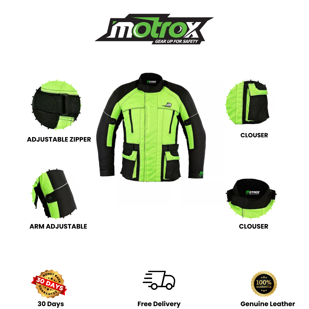 Hiviz Men Motorbike Textile Jacket Crushing Biker Wear