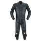 Motrox mens 2 piece leather Motorbike racing suit in jet black colour 