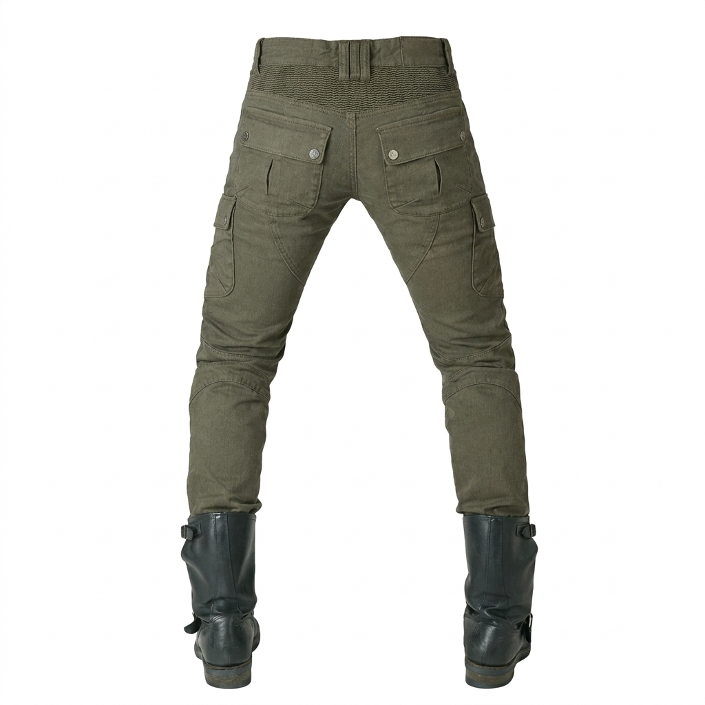 Men's Kevlar Motorbike Jeans with CE Armor - Protective Riding Pants