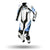 Motorbike leather race suit white and blue