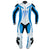 kids leather racing suit blue