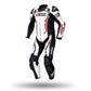 Mens Motorbike RACE Leather SUIT Back & white