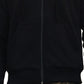 Close up of  Motorcycle armoured Kevlar hoodie for men in black colour 