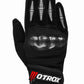 Motrox Armoured Motorcycle Riding Gloves — Carbon Fibre Knuckle Armour — front view