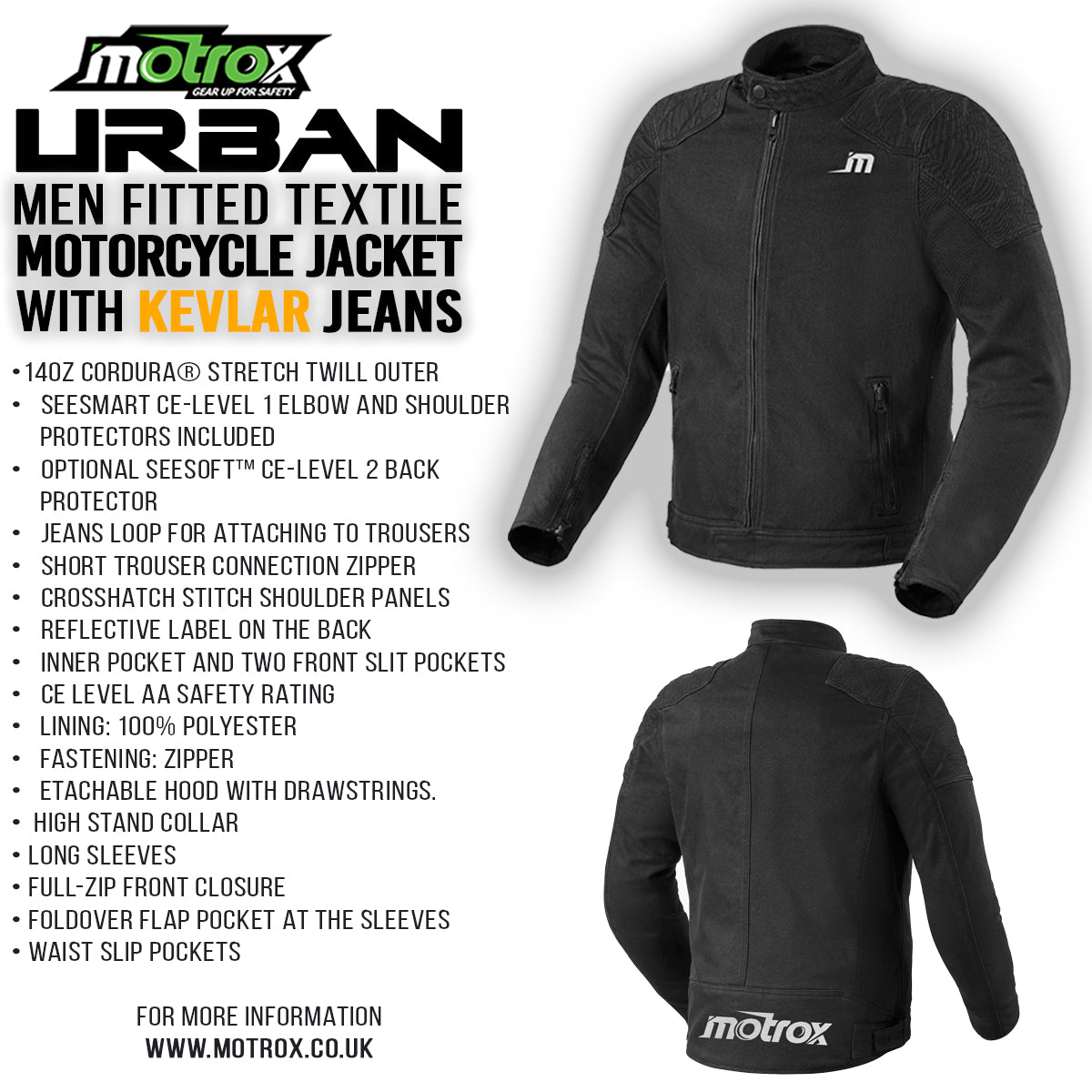 Men Textile Motorbike Jacket MTX Biker Jacket