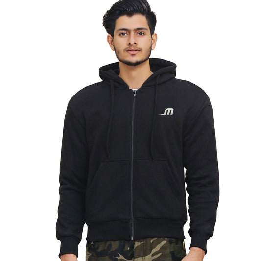 Motorcycle armoured Kevlar hoodie for men in black colour 