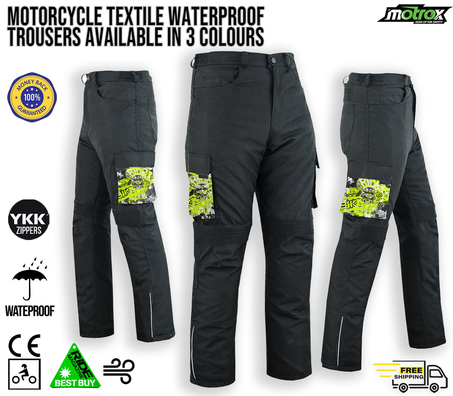 Men Motorbike Pants Superior Textile Touring Trousers