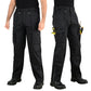 Men's Black Cargo Work Trousers Knee Pad Pockets | Motrox Australia