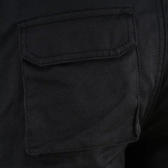 Men's Black Cargo Work Trousers Knee Pad Pockets | Motrox Australia