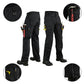 Men's Black Cargo Work Trousers Knee Pad Pockets | Motrox Australia