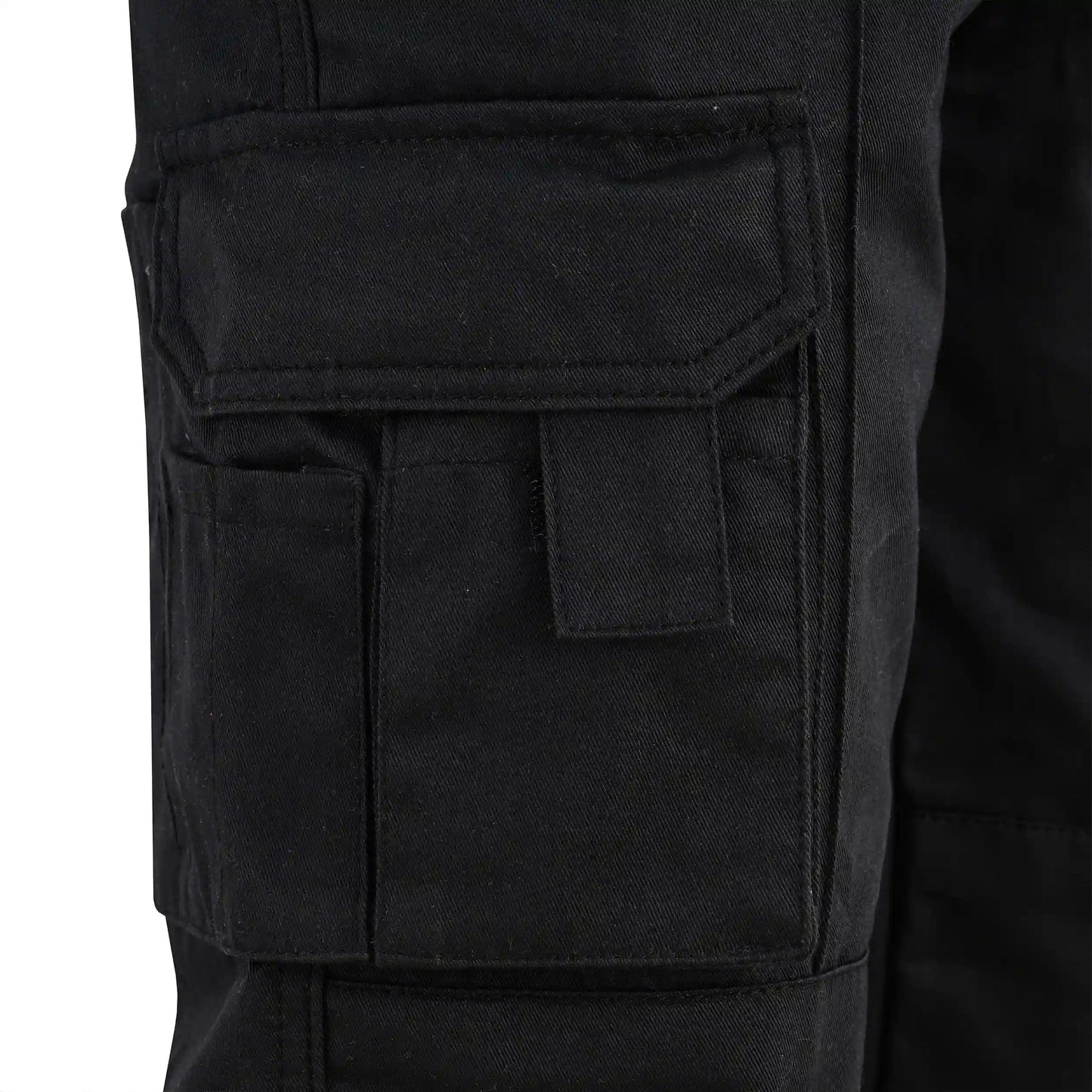 Men's Black Cargo Work Trousers Knee Pad Pockets | Motrox Australia
