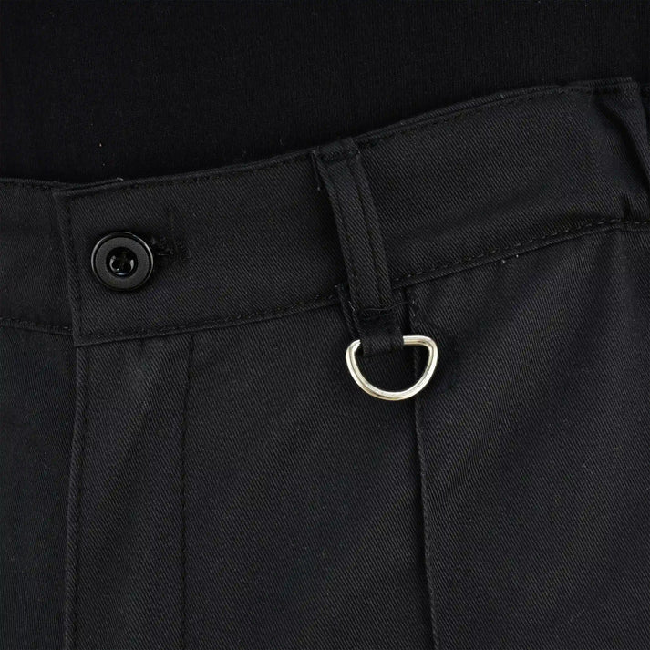 Men's Black Cargo Work Trousers Knee Pad Pockets | Motrox Australia