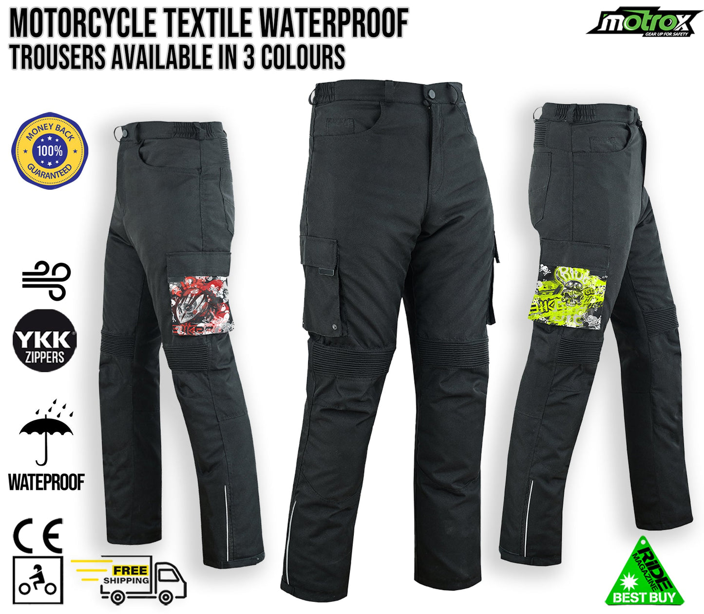 Men Motorbike Pants Superior Textile Touring Trousers