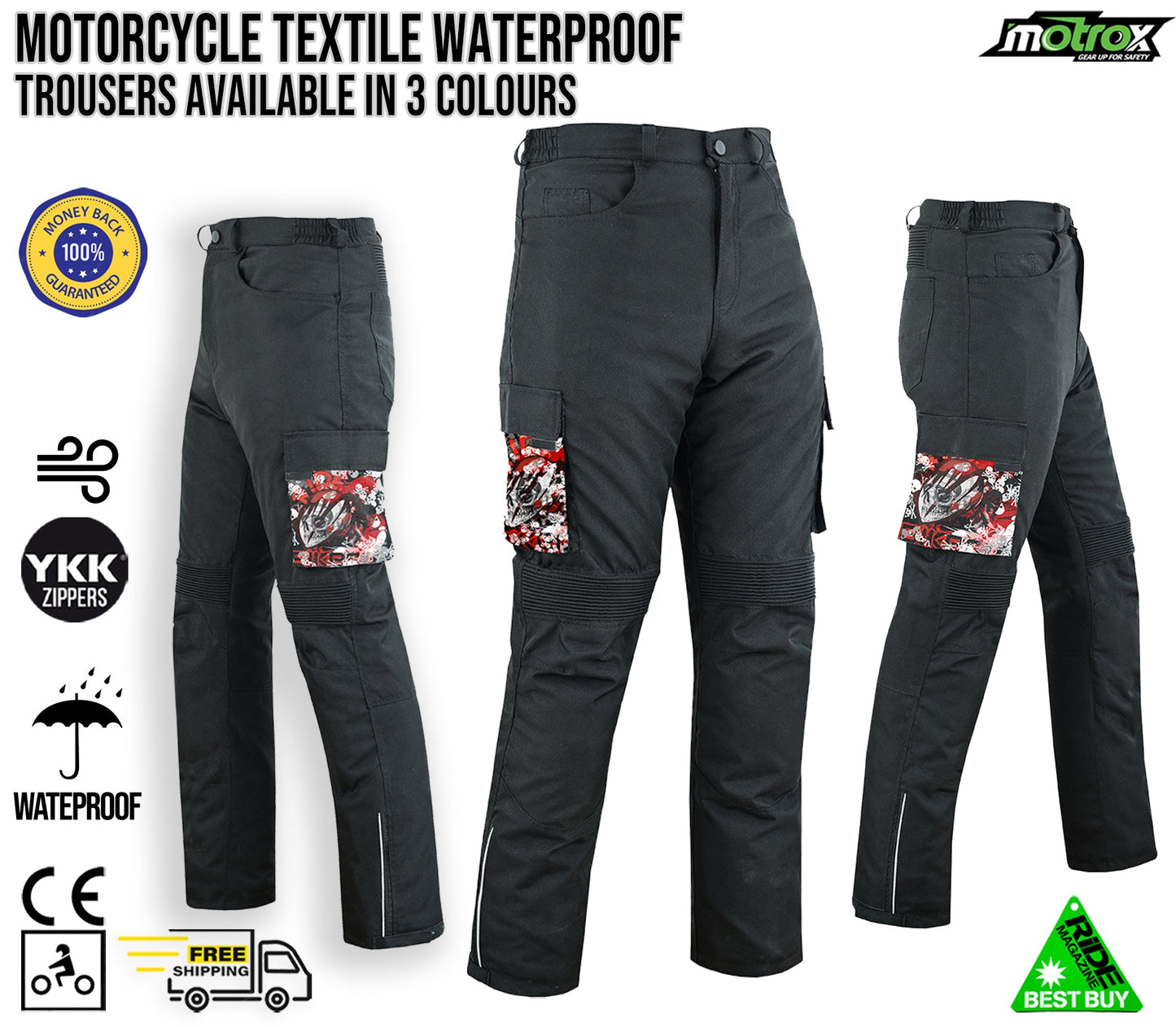 Men Motorbike Pants Superior Textile Touring Trousers