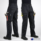 Men's Black Cargo Work Trousers Knee Pad Pockets | Motrox Australia