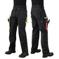 Men's Black Cargo Work Trousers Knee Pad Pockets | Motrox Australia